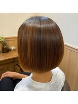 ランド 西宮店(LAND) 【西宮/阪神西宮】縮毛矯正でつくる自然な丸み艶ボブ