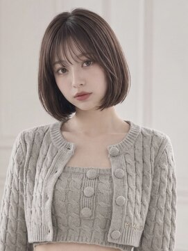 ユーフォリア エヌ 池袋サンシャイン通り店(Euphoria +n) 王道可愛いアイドルボブシースルーバング蔵髪ショコラベージュ