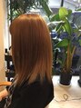 美容室クッ シュ ケアブリーチの後に、カラーをすると、ご希望の色に出来ます