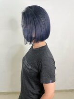 ジェム(GEM)&nbsp;ネイビーブルー/切りっぱなしミニボブ