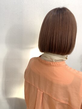 エコロジカルグローブス(ECOLOGICaL GLOBES) #ボブ#オレンジベージュ#ブリーチ#春color