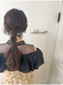 シンプルローポニー(神戸三ノ宮ヘアセット専門店Achieve)