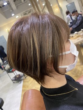 ジェービーヘア 稲毛(jb hair) 大人可愛い20代30代40代前下がりショートボブ丸みショート◎