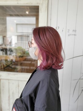 ヘアスペース リズム グリーン(Hair space Rizm green) イヤリングピンクベージュカラー