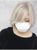 【.eer/ディア】透明感ショート×アイボリーホワイト/担当：中山