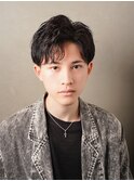 フェザーパーマ/刈り上げセンターパート/サーフカール[新宿]