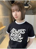ボブスタイル_ウザバングボブ_ブリーチなしボブ_下北沢ボブ