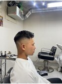 波巻き束感ショートツーブロックマッシュアップバングコンマヘア