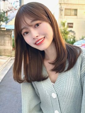 ミラリー トウキョウ(Mirareee Tokyo) 20代30代40代◎前髪パーマグレーベージュレイヤーロング黒髪