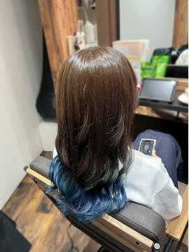 ヘアーデザインガーデニア(hair design Gardenia) オリーブ×ブルー【赤羽 赤羽岩淵 子連れ美容室】