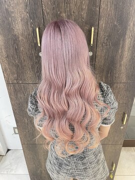 アジールヘア 池袋東口店(agir hair) 大人気アッシュピンクカラー☆ロングスタイル 池袋