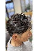 フェザーパーマ センターパート