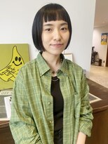 ヘアーアイストゥーレ(HAIR ICI TRE)&nbsp;20代30代40代切りっぱなしストレート小顔補正立体カット黒髪