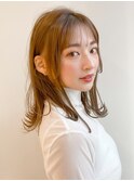 小顔 美髪 レイヤーカット イメチェン ワイドバング"