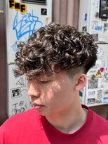 レブヘアー 西院(LEVHAIR)&nbsp;極道パーママンバンヘアスペインカールダークアッシュマッシュ