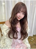 ブリーチなしダブルカラー ベージュ 顔まわりカット