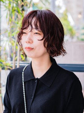 ヘアークラフト(Hair Craft) ボブレイヤーパーマ × チェリーブラウン【アディクシーカラー】