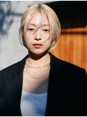 表参道大人ショートボブ顔周りレイヤーカットくびれショート30代