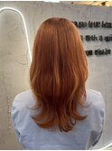 大人可愛い雰囲気に◎ オレンジベージュでふんわりヘア☆