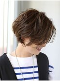 くびれショートボブ40代50代グレイカラー白髪染め白髪ぼかし