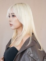 サンクマーケット 渋谷(cinq MARKET)&nbsp;渋谷ブリーチカラーハイトーンカラー顔周りレイヤーカット韓国