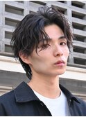 心斎橋フェザーパーマフェザーショートセンターパート20代緩め