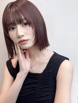 ミンクス ギンザ セントラル(MINX ginza central) 【MINX】顔周り似合わせカット+デザインカラーベージュ_銀座