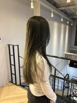 ヌープヘアーアイス(NUUP.hair ici)&nbsp;美髪ストレート×髪質改善◎艶髪ロングオリーブグレージュ