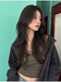 ワンホンハイレイヤーカット　韓国ヘア