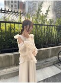 結婚式参列に♪/お呼ばれヘア/おとなっぽヘア/編み込み/ロング