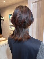 キャアリー(Caary) 福山人気個性派小顔クラゲウルフ30代40代艶カラーカシスブラウン