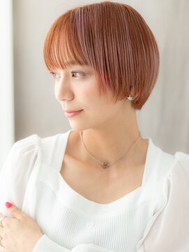 カバーヘア ブリス 上尾西口店(COVER HAIR bliss) ハイトーンカラーミルクティーピンクショートマッシュ10代20代X