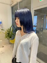 ステラ ヘア デザイン サロン(STELLA hair design salon)&nbsp;Blue×ミディアムヘア【浅野】