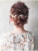 三つ編み編み込みシニヨン表参道青山ヘアセット大人かわいい