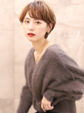 グランド(GRAND) 大人可愛い/丸みショートボブ/ベージュカラー/20代30代40代