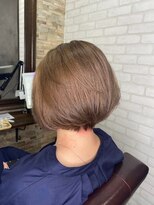 ハサミバイアトリエナガノ 千葉(8sami by atelier nagano)&nbsp;デザインカラー／レイヤーカット/ウエットヘア/オリーブベージュ