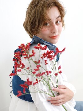 テトテ 天王寺店(tetote) 【tetote天王寺】大人ショート/ ハイトーンカラ-/ 前髪パーマ