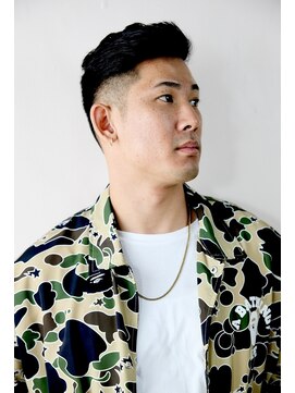 パウダー(powder) メンズカット ニュアンスパーマ ツーブロック バーバー 眉毛