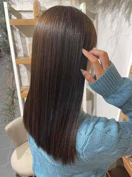トリコ ショップアンドヘアサロン(tricot shop hair salon) AVEDAカラー ブラウングレージュ TOKIOトリートメント