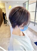 大人ショートボブ×ナチュラルブラウン