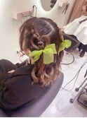 ハートハーフツイン/梅田ヘアセット