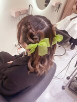 クラン 梅田店(clan)&nbsp;ハートハーフツイン/梅田ヘアセット