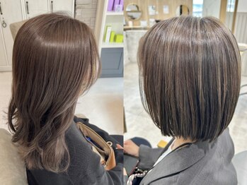 クシェルバイリリア(kuschel by LILIA.)の写真/《大小路駅徒歩5分》キッズスペース有★ハイライトで白髪を自然に馴染ませる"白髪ぼかし"が大人気◇