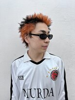 レコ 渋谷(LECO)&nbsp;メンズオレンジスパイキーショートデザインカラー