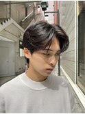 艶センターパートニュアンスパーマカルマパーマダークアッシュ