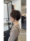 丸みショート/シークレットハイライト30代［#橿原#髪質改善］