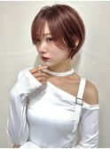 大人前髪長めショート　熊本ショート　ショートボブ　髪質改善