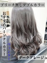 ニーズ バイ ワンコンセプト(Needs by ONE CONCEPT) ブリーチなしダブルカラー/グレージュ/前髪カット/韓国ヘア