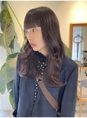 ぱっつん前髪×ショコラブラウン