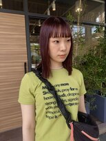 リールヘアー 大野城店(rire hair)&nbsp;ロブ/ワイドバング/ボルドーカラー
